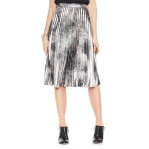 Vince Camuto Metallic Pleated Skirt